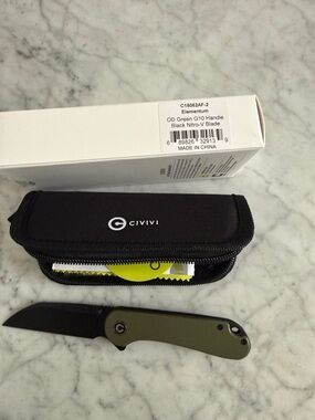 Element OD Green Folding Knife with Black Blade